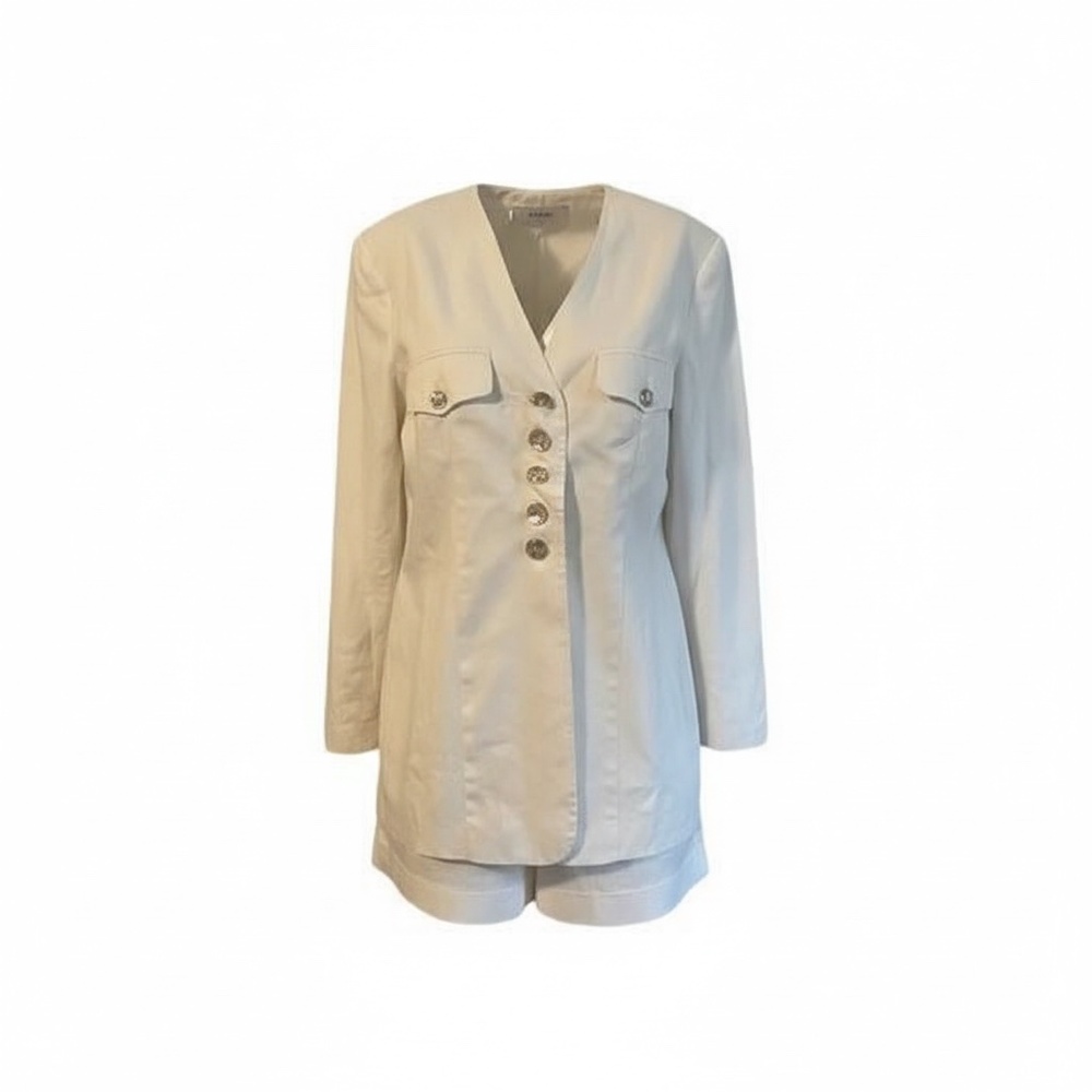 Caroline‎ Kendrick Tunic capri set  Linen set size 8